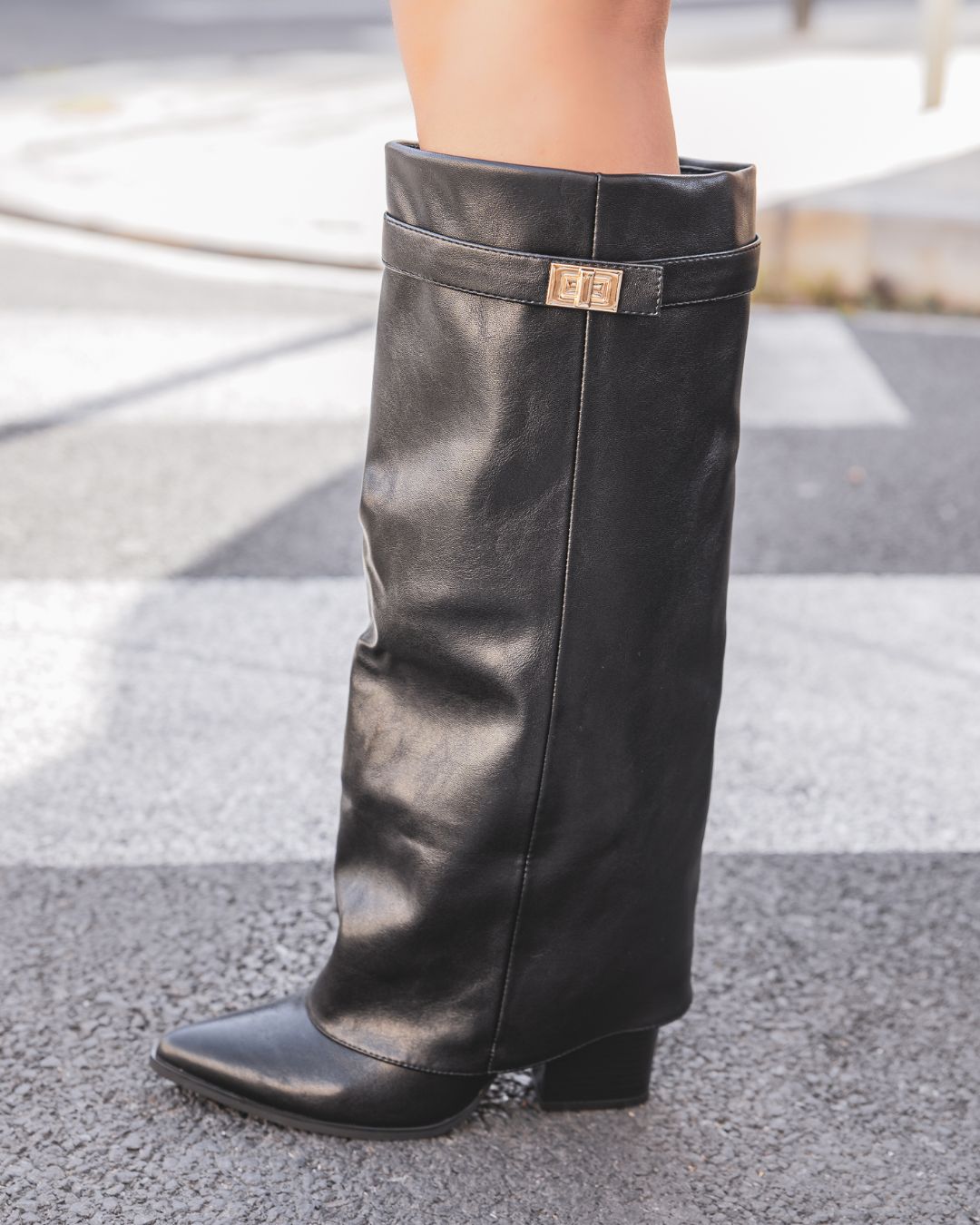 Botte femme noir a talon on sale