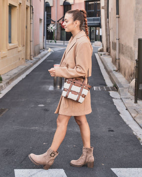 Bottines femme taupe à talon - Émilia - Casualmode.fr