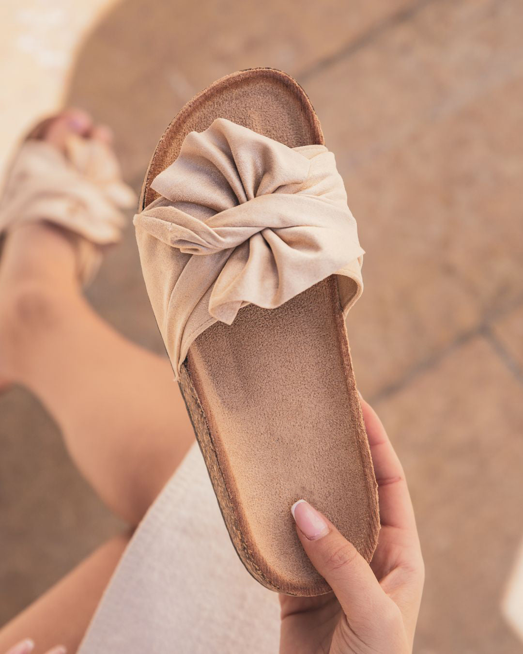 Sandale femme plate beige confort - Amara - Casualmode.fr
