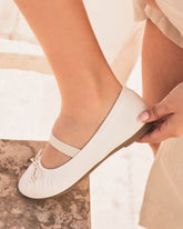 Ballerines femme plates blanches - Olympia - Casualmode.fr