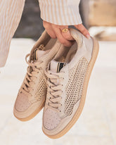 Basket femme beige à lacets - Julianne - Casualmode.fr