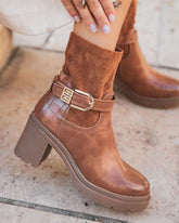 Bottines femme camel à talon - Grace - Casualmode.fr