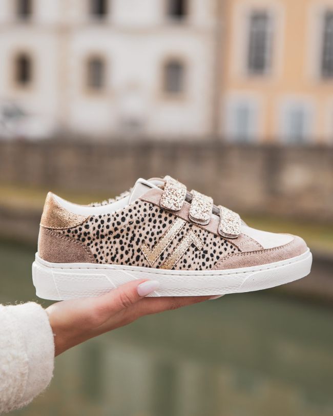 Basket femme leopard a scratch CL80 LEO Casualmode