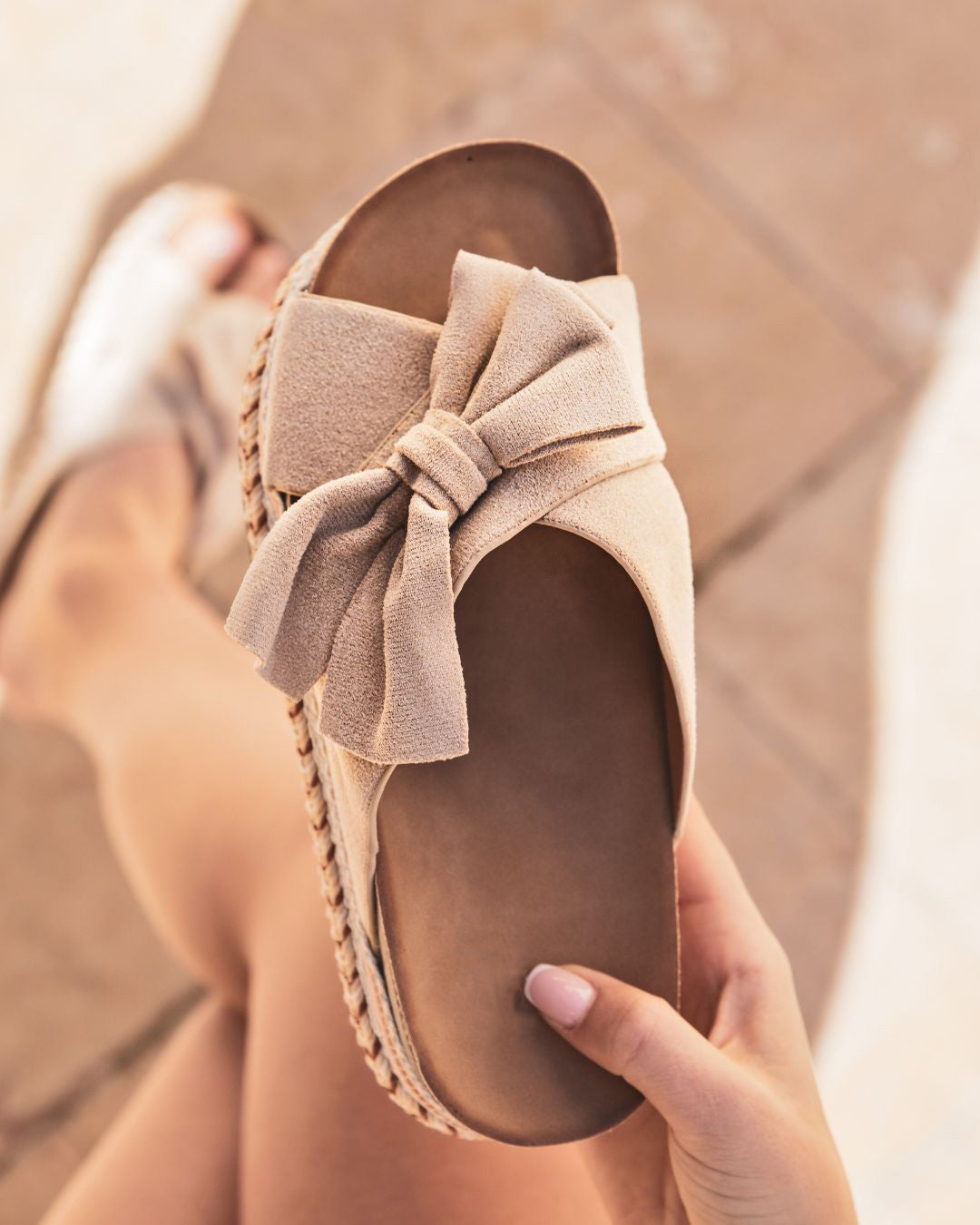Sandale femme plateforme confort beige - Anais - Casualmode.fr