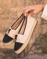 Sandale femme espadrille plateforme beige - Nora - Casualmode.fr