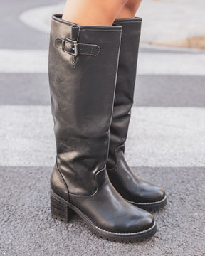 Bottes femme noires à talon - Dayana