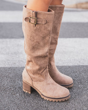 Bottes femme taupe à talon - Dayana