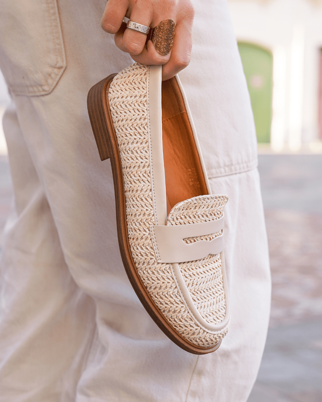 Mocassin femme beige - Maria - Casualmode.fr