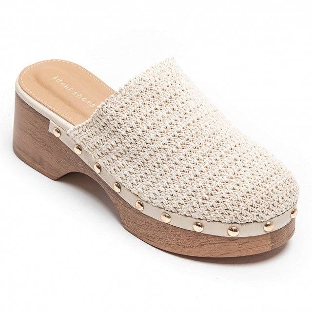 Sandale femme talon carré beige - Floriane - Casualmode.fr