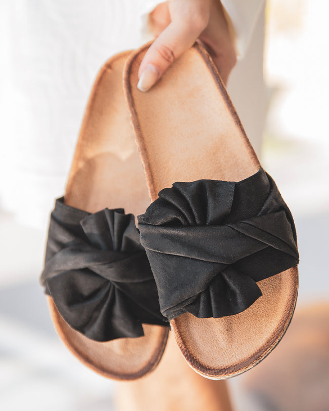 Sandale femme plate noir confort - Amara - Casualmode.fr